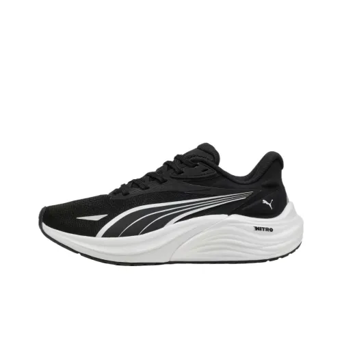 PUMA Electrify Nitro Slip-Resistant Abrasion-Resistant Low-Top Беговые кроссовки Женские Черные