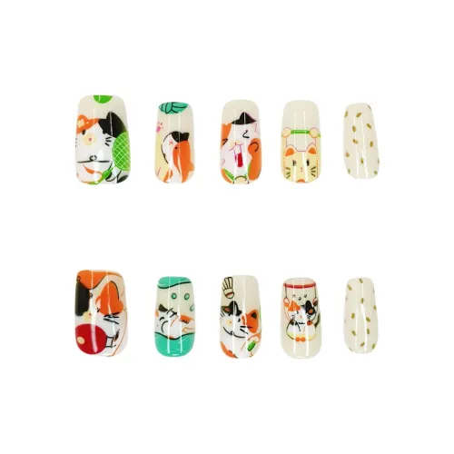 SHITIAN Спортивный Мурмур False Nail Короткий Многоцветный Однотонный 17 мм