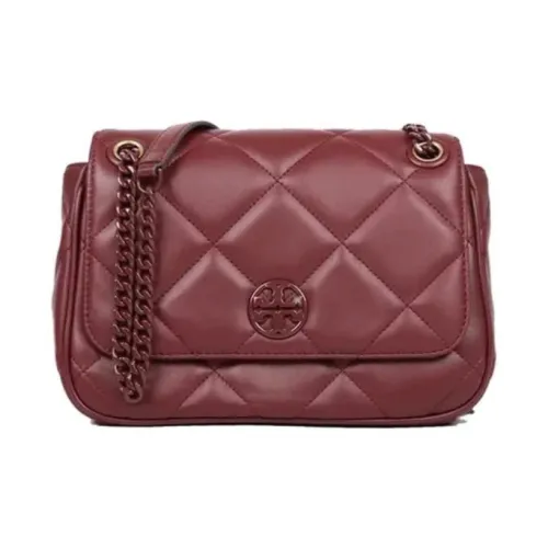 TORY BURCH TB Willa Кожа Сумка через плечо Сумка на плечо Средняя Женская Бургунди