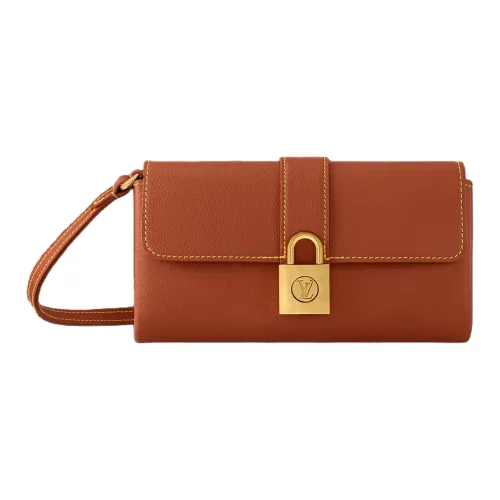 LOUIS VUITTON Сумка через плечо из коровьей кожи Женская Красный Коричневый