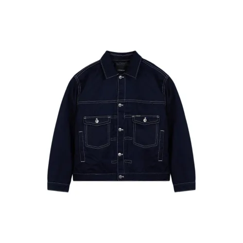 COACH SS25 Хлопковый пуховик Мужской Морской синий