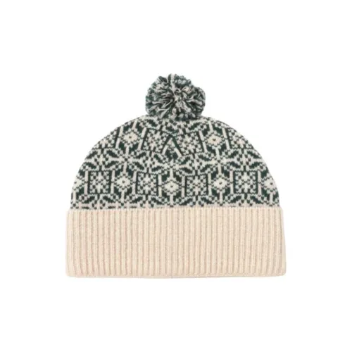 BEAMS Fur Polyester Beanies Men's Black