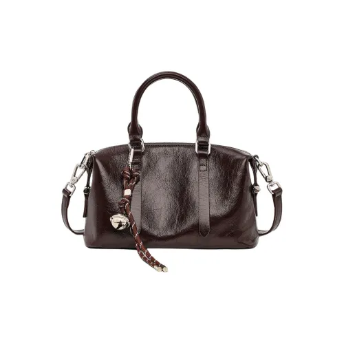 MILLIE'S Сумка через плечо из коровьей кожи стандартная женская кофейного черного цвета