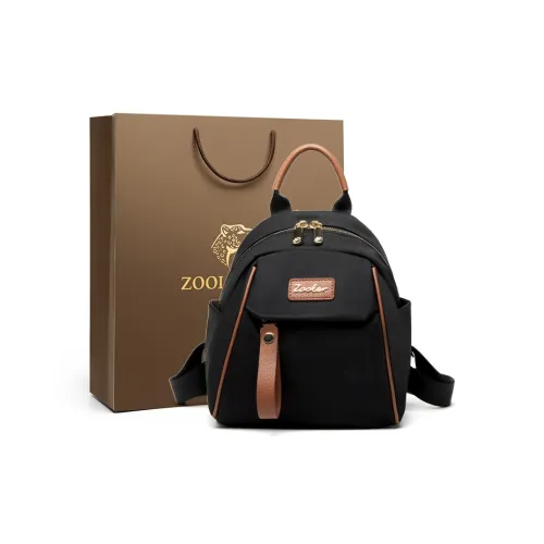 ZOOLER Oxford Холст Рюкзак Средний Женский Призрачный Ночной Черный Абрикос