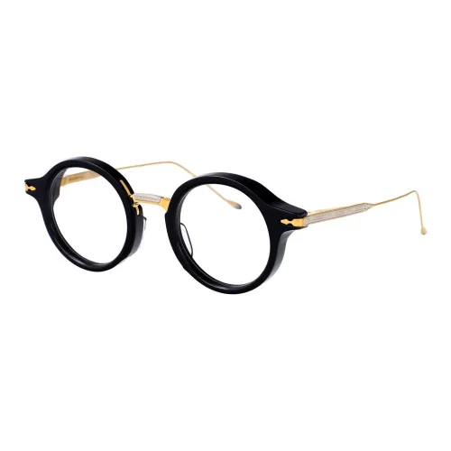 JACQUES MARIE MAGE Титан Ацетат Круглые Оправы для очков Унисекс Черный