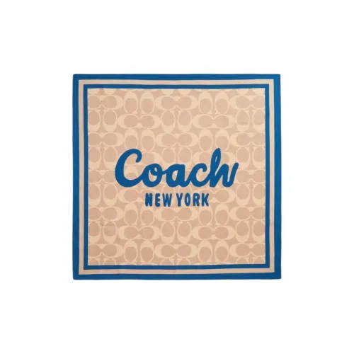COACH Шарфы из шелка Тутовый Унисекс Хаки