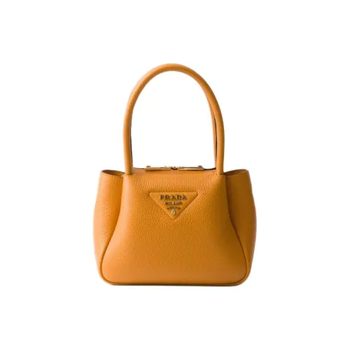 PRADA Vitello Dino Коровья кожа Одно плечо Сумка Мини Женская Янтарная