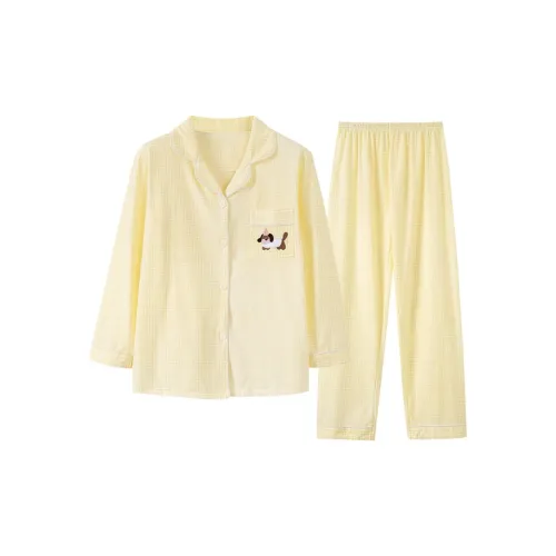 OEING Пижамный комплект женский желтый