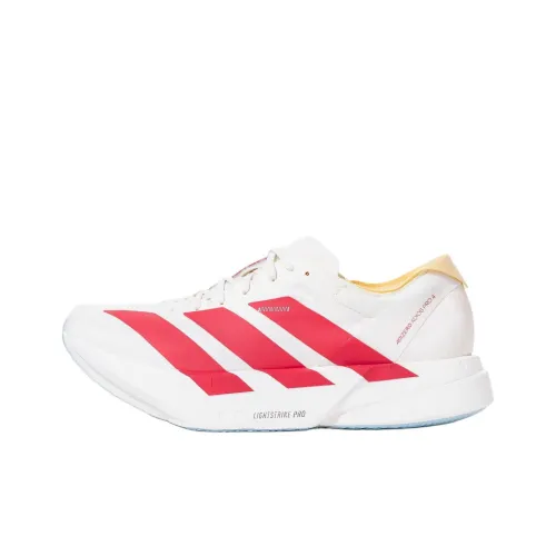 Adidas Adizero Adios Pro 4 Покрытие Термическое Отскок Низкий Топ Марафон Длинный Бег Обувь Мужская Белый Красный