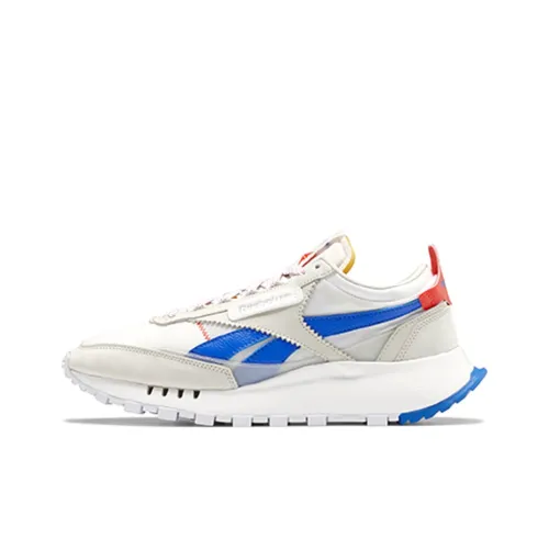 Reebok Classic Leather Legacy Abrasion Resistant Coating Низкий Топ Повседневная Обувь Женская Синий Красный