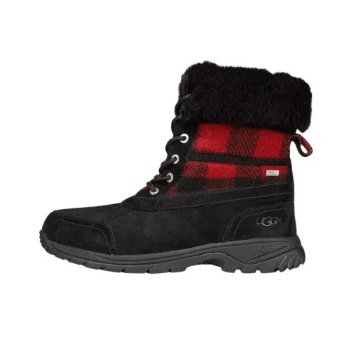 UGG Butte Короткий Снекер Мужской Черный Красный