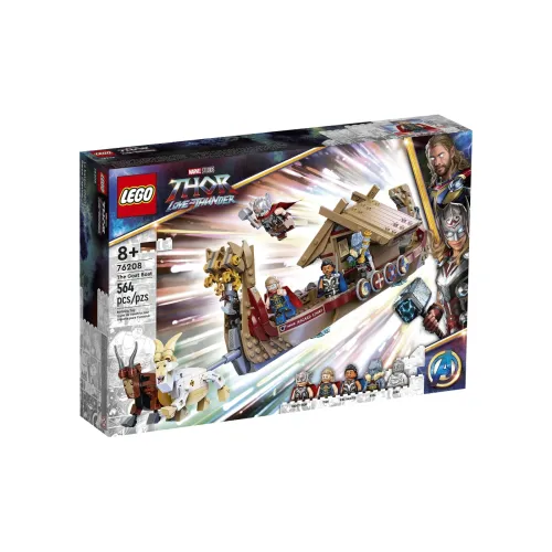 LEGO Super Hero Collection Marvel Thor GOD OF Thunder Thor Goat BOAT Конструкторы 564 шт. 76208