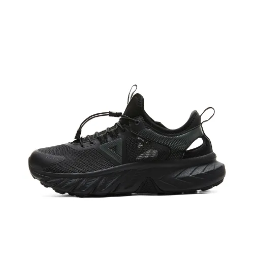 PEAK Амортизация Rebound Устойчивый к истиранию Дышащий Низ Отскок Устойчивый Низкий Топ Беговые кроссовки Женские Черный Магнитно-серый