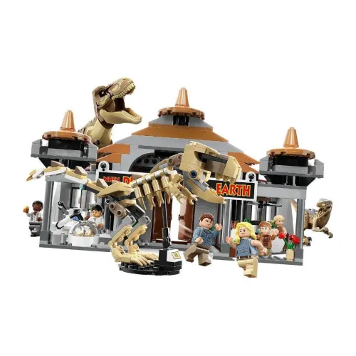 LEGO Jurassic World Collection Visitor CENTER Тираннозавр Рекс И Велоцираптор Ravage Attack Конструкторы 693 шт