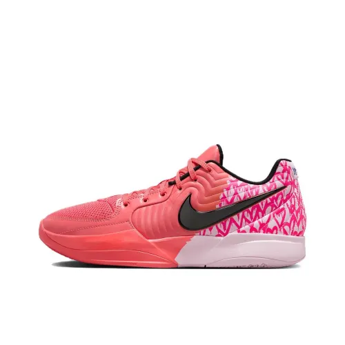 Nike Ja Morant 2 Slip Устойчивый к истиранию Низкий Топ Баскетбольные кроссовки Унисекс Розовый Азиатская Версия