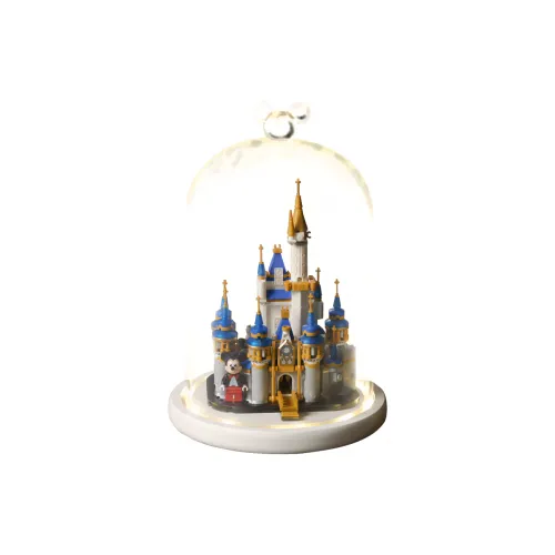 LEGO Микки Маус Мини Disney Замок Стеклянная Лампа Оттенок Слитный Стиль Коробка для Выставки Конструкторы 301 600 шт. 40478 3