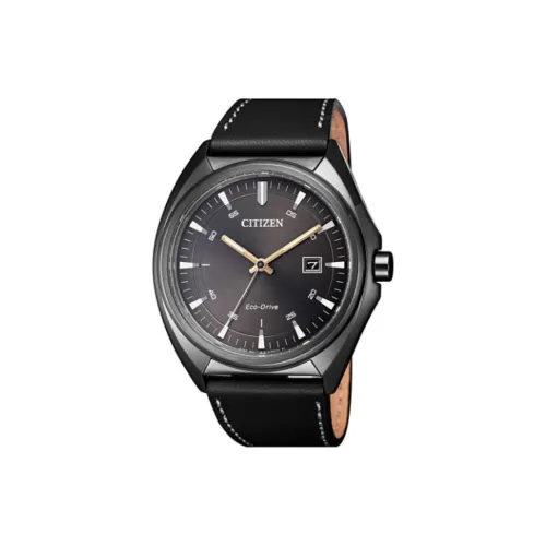 CITIZEN Eco Drive Series Светильник Кварцевый механизм Кожаный ремешок Часы Мужские Циферблат Серый