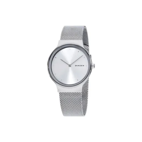 SKAGEN Women's Watch Кварцевый механизм ремешок из нержавеющей стали 34 мм серебристый циферблат