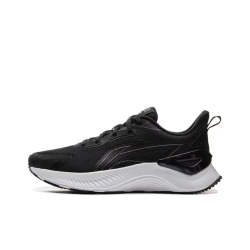 LiNing Shock Absorbers Slip-Resistant Abrasion-Resistant Low Top Casual Running Shoes Women's Black White Purple LiNing Shock Absorbers Противоскользящие устойчивые к истиранию низкий топ повседневные беговые кроссовки женские черный белый фиолетовый