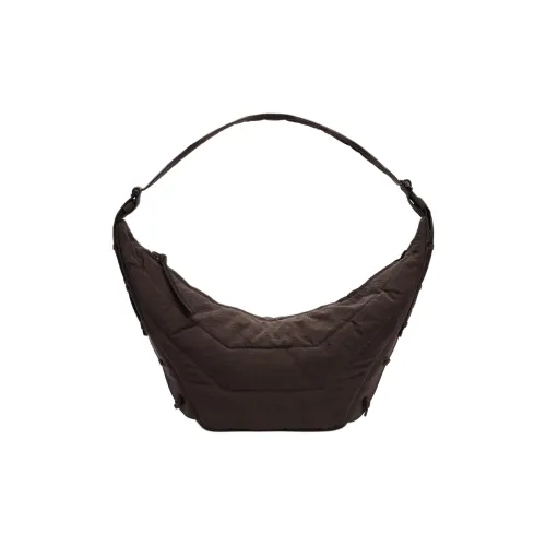 Lemaire Нейлоновая круассан сумка через плечо средний размер унисекс темный шоколад