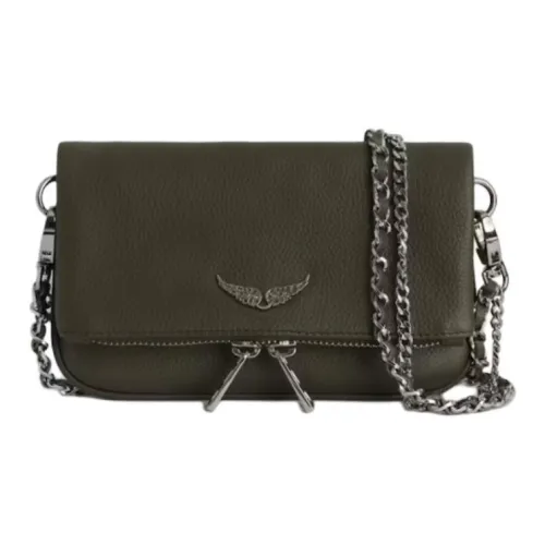 Zadig Voltaire Сумка через плечо из коровьей кожи женская хаки