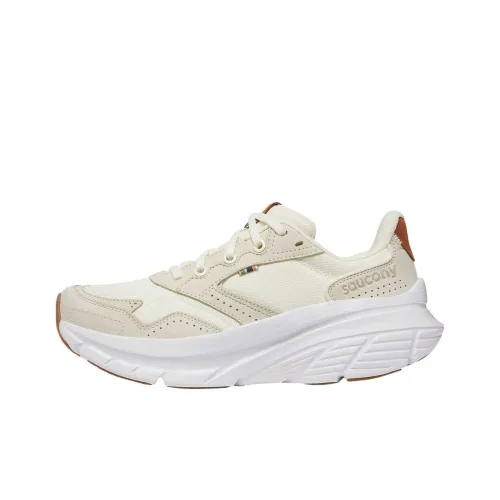 Saucony Slip-resistant Abrasion-resistant Low-top Casual Running Shoes Women's White Сaucony Противоскользящие Устойчивые к истиранию Низкий Топ Повседневные Беговые Кроссовки Женские Белые