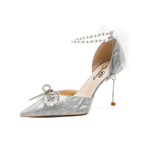 WUGUNIANG Узкий каблук Высокие каблуки Женские Звездное серебро