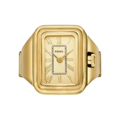 FOSSIL Наручные часы Кварцевый механизм Нержавеющая сталь Ремешок 14 мм Золотой циферблат Женские часы