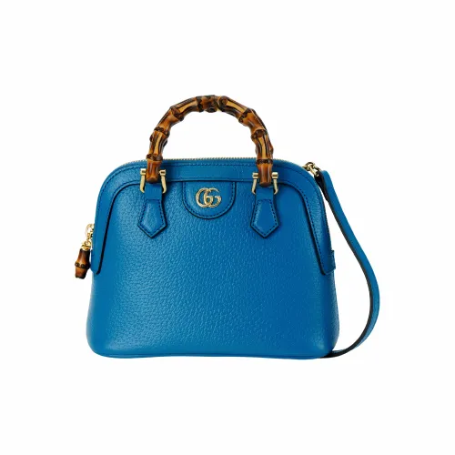 GUCCI Diana Кожа Тоут Сумка Сумка для покупок Сумка через плечо Сумка Мини Женская Синяя