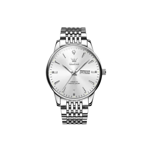 OLEVS Minimalist Series Кварцевый механизм Часы Мужские Белый циферблат