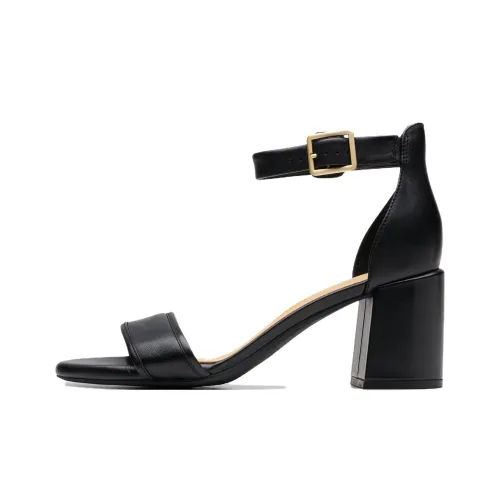 Clarks Ezoria Mae One Ремешок Сандалии 7 см Женские Черные