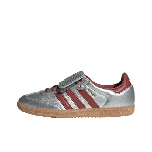 Adidas Originals Samba LT Устойчивые к истиранию низкие кроссовки для скейтбординга Женские Серебряный Красный