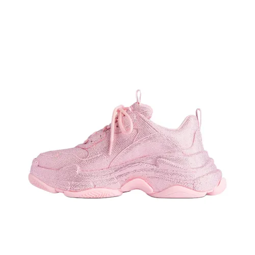 Balenciaga Triple S Low Топ Повседневная обувь Женская Розовая