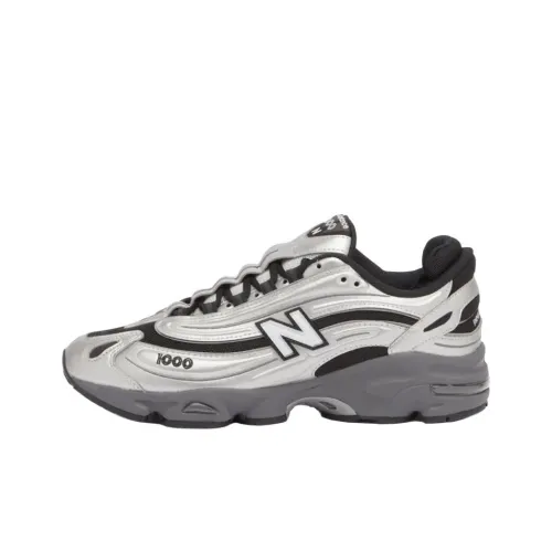 New Balance NB 1000 Устойчивый к истиранию Низкий Топ Casual Унисекс Серебристый Черный