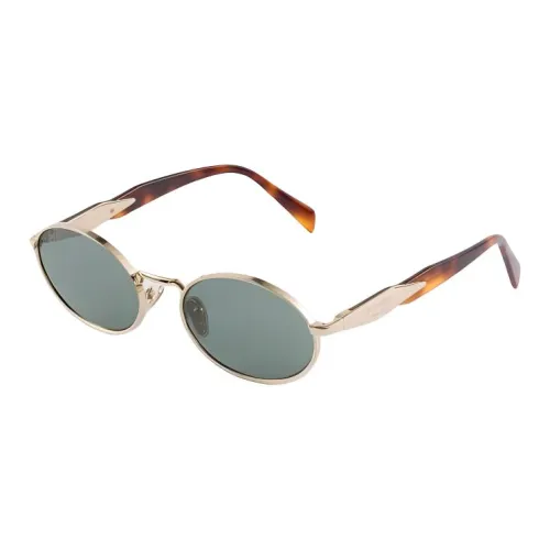 PRADA Металл Ацетат OVAL SUNGLASSES Женские Черепаховый