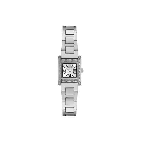 EMPORIO ARMANI Women's Watch Кварцевый механизм ремешок из нержавеющей стали 26 мм белый циферблат