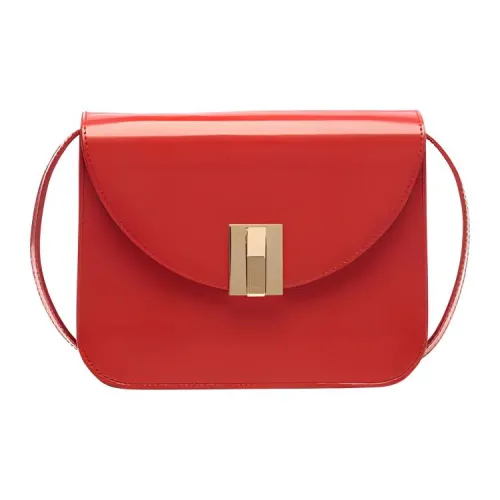 BALLY Лакированная кожа Телячья кожа Сумка через плечо Сумка на плечо Женская Красная