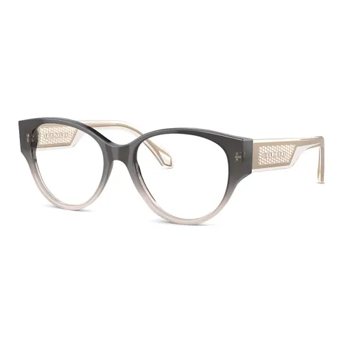 BVLGARI Ацетат Круглые Оправы для Очков Женские Черные