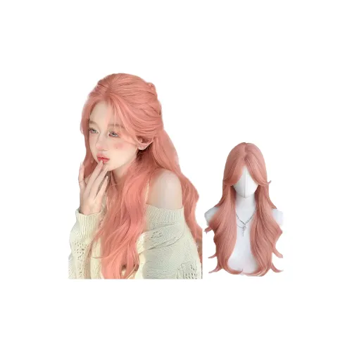 FYOSEE Перука для женских Грейпфрутово-розовых длинных волос естественный легкий стиль Instagram COS длинный кудрявый