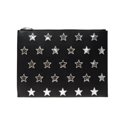 SAINT LAURENT Клатч из коровьей кожи унисекс черный