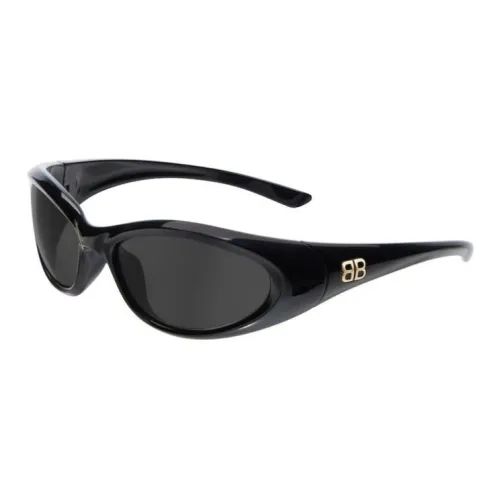 Balenciaga Нейлон Полиамид Нерегулярная форма Солнцезащитные очки Унисекс Черный