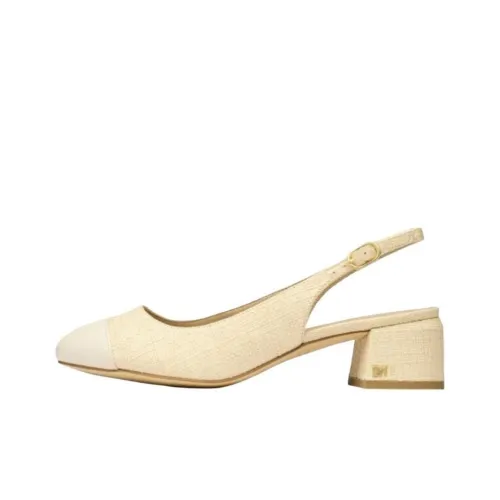 Stuart Weitzman SW Gabby Грубый каблук Высокие каблуки 4,5 см Женские Бежевый