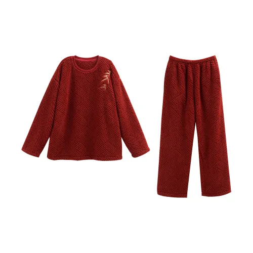 XUANZHITING Пижамный комплект женский красный