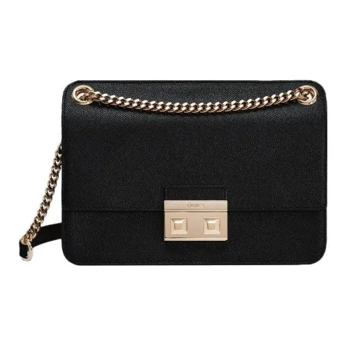 Furla Кожа Цепочка Сумка через плечо Маленькая Женская Черная