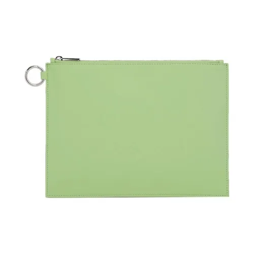 LANCEL Клатч из коровьей кожи женский зеленый