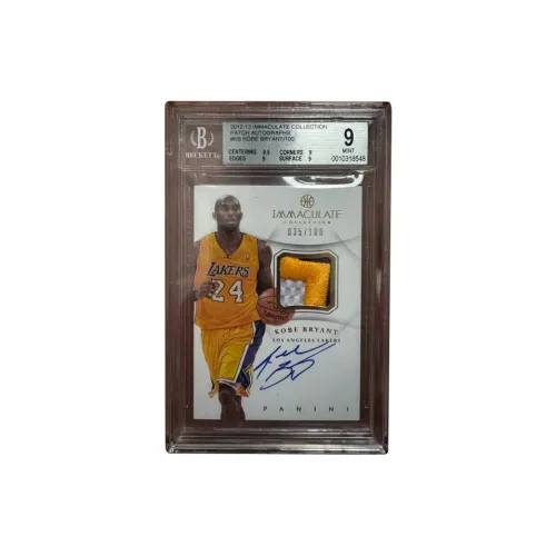 PANINI 2012 13 Immaculate IMM Lakers Kobe Bryant Patch Signature 100 Cut Extremely GOOD BGS 9 10 Certified Cards 1 Pack