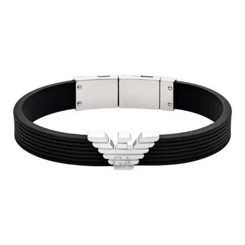 EMPORIO ARMANI Силиконовые браслеты мужские черные