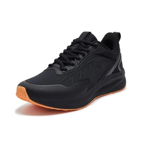 361° Амортизирующие подошва Резистентный Низкий Топ Повседневная Беговая Обувь Мужская Черная Серый