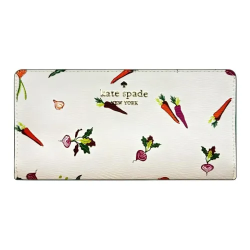 Kate Spade PVC кошелек большой женский кремово-белый