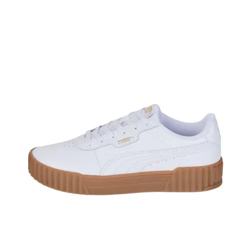 PUMA Carina 3,0 Устойчивые к истиранию низкие кроссовки для скейтбординга Женские Белые
